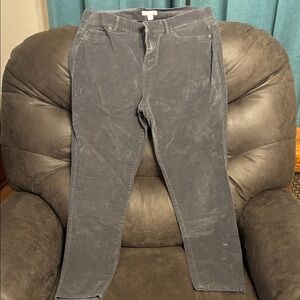 New York & Co Women’s Gray Corduroy Skinny Jeans Sz 16